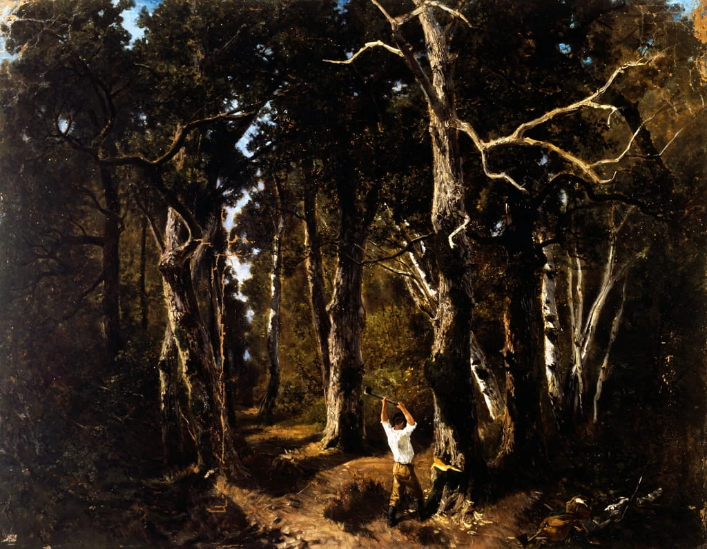 Il taglialegna a Fontainebleau - Galleria Dell'Accademia Di Belle Arti, Napoli